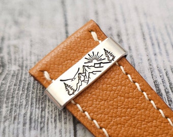 Watch Strap Charm, Mountain Scene, Personalized Handmade, Smart Watch Band Charm
