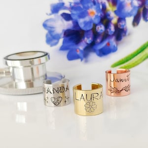Stethoscope ID Tag, Personalized Name Tag, Gift For RN Nurse, Gift For Vet, Doctor Hand Stamped