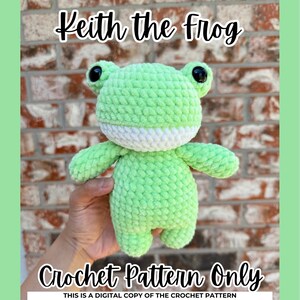 PATTERN | Standing Frog Crochet Pattern | Keith the Frog Pattern | PDF | Digital Download | Frog Plushie Pattern | Amigurumi