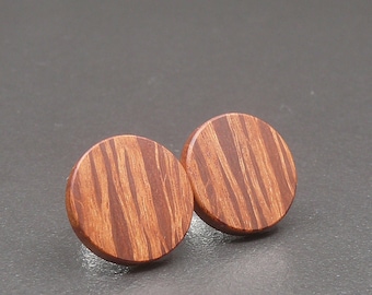 Studs - Buloke - 7 sizes - Round Wooden Stud Earrings - Ethical Handmade Natural Australian Wood Sustainable Jewellery