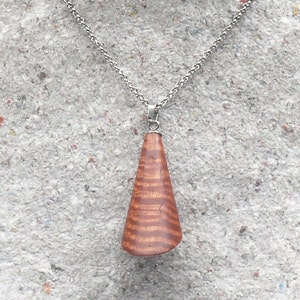 Australian Fiddleback Red Gum Wooden Prism Pendant / Necklace Organic Sustainable Jewellery Eco friendly Wood Ethical Natural Handmade image 4