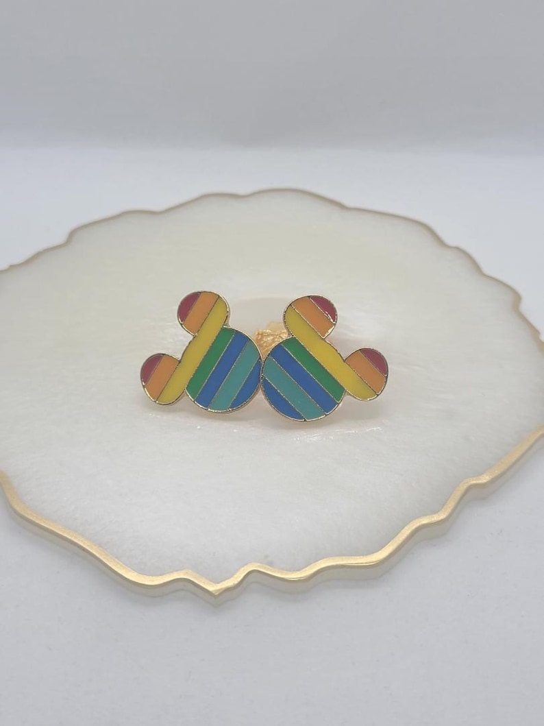 Rainbow Pin LGBTQ Rainbow Pin Pride Pin Colorful Pin Rainbow Mickey Mouse Pin