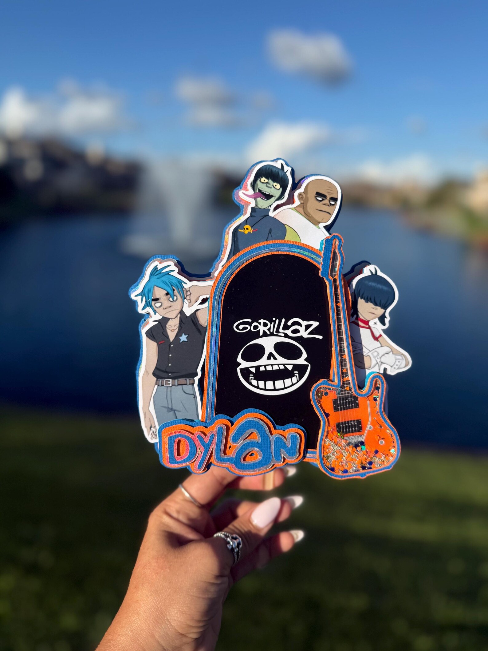 Custom Cartoon Band-inspired Cake Topper | Edgy Animated Music Theme ...