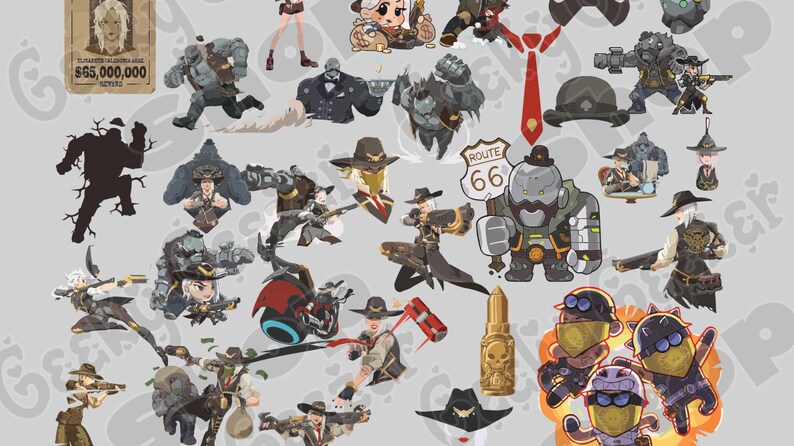 Download Overwatch / Ashe Sprays / Svg / Png / Jpeg / Dxf / Eps ...