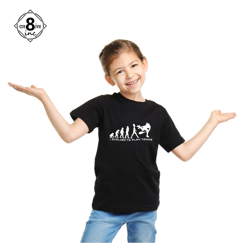 Tee or Hoodie with WhiteGoldSilver or Red Graphic Female Tennis Evolution
