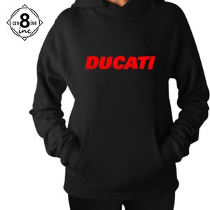 Ducati Black Hoodie with RED logo