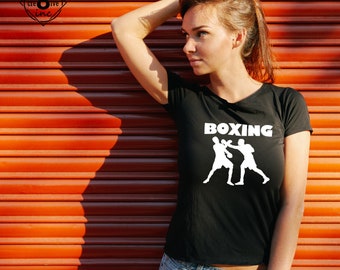 Unisex Boxing  Black Tee Shirt