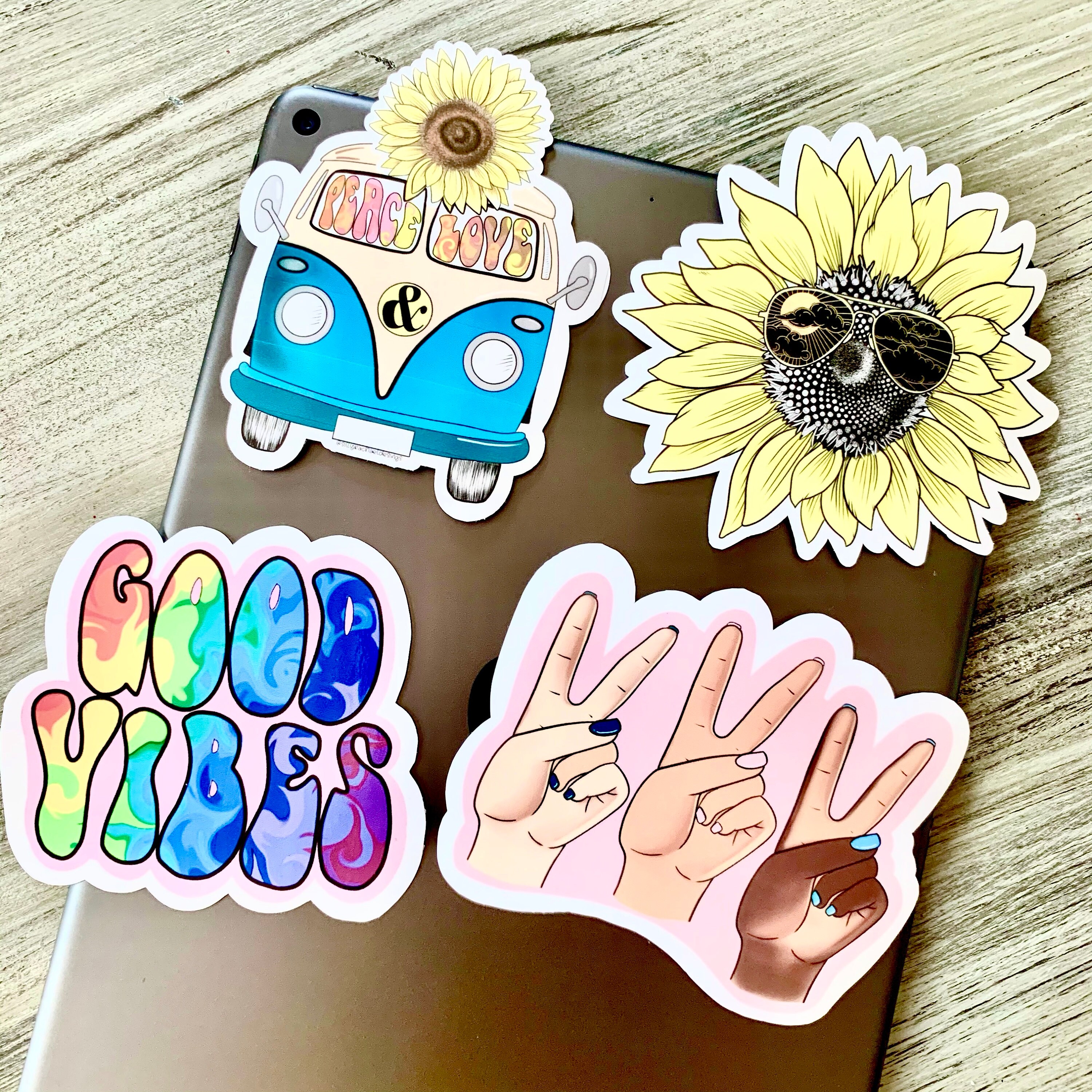 Good Vibe Sticker Bundle Waterproof Stickers Sticker Etsy