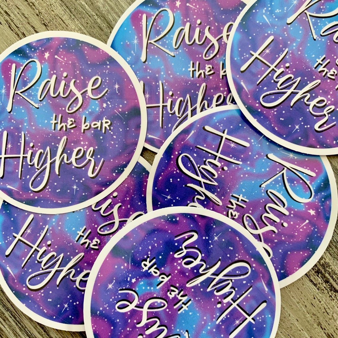 raise the bar higher waterproof vinyl sticker 3 inch die