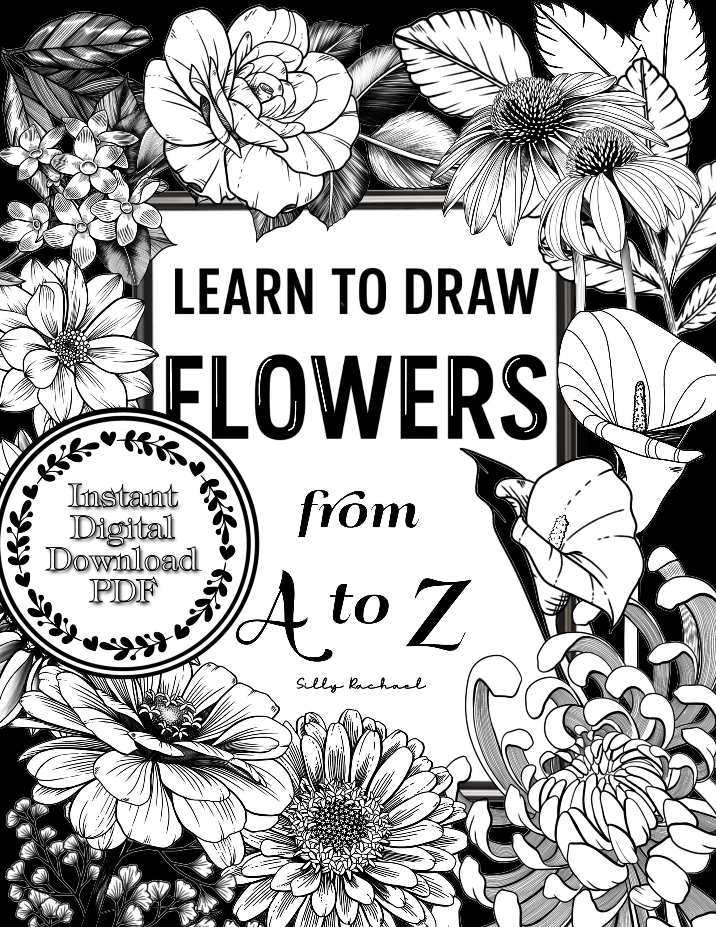 Bloem tekeningen - Etsy België, image size:2318x3000