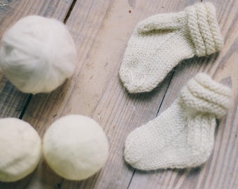 Organic Wool  Baby Socks 0-24 months