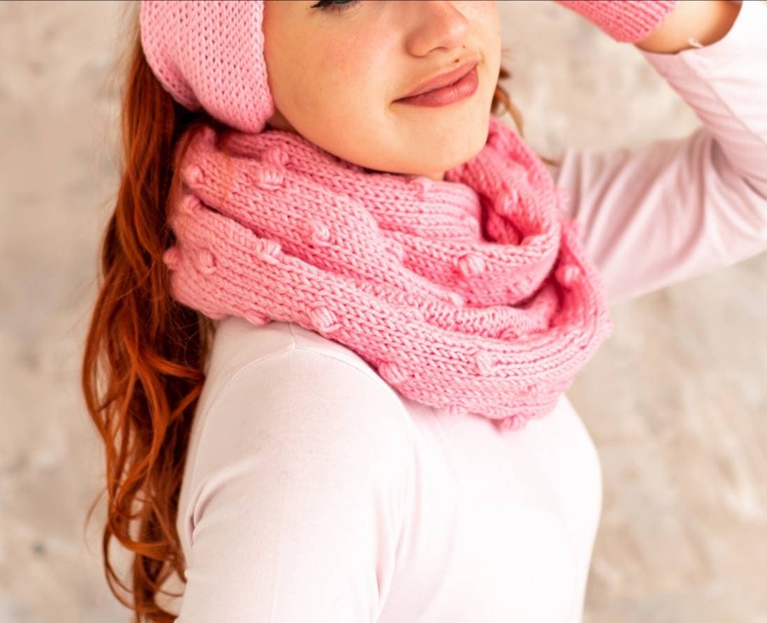 Knit Scarf, Knit Neckwarmer, Handknit Collar, Woolen