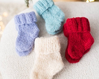 Knit socks for baby/ knit woolen socks for newborn/handmade socks / warm socks for baby/ baby accessory /soft socks fir baby/ knit baby gift