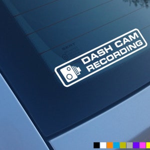 DASH CAM GRABACIÓN Etiqueta Engomada Del Coche Vinilo Parachoques Ventana Divertida Cámara Cctv Hd