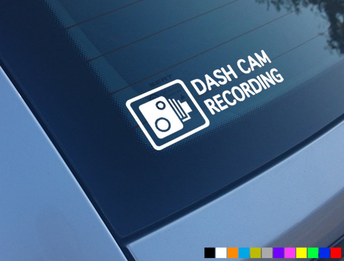 DASH CAM RECORDING Car Stickers Decals Window Funny Bumper Etsy