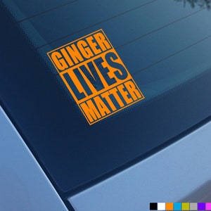 GINGER LIVES MATTER Funny Car Stickers Decals Jdm Jap Dub Van Bumper Drift Joke Vinyle