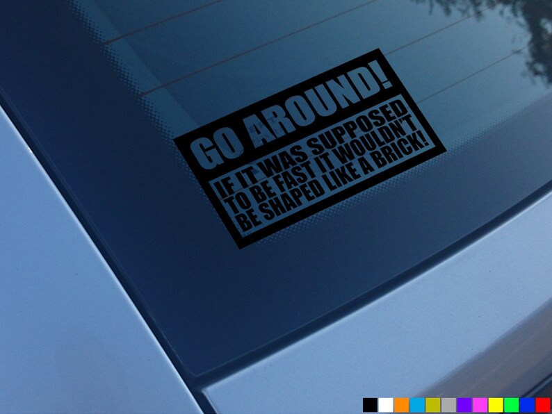 GO AROUND FUNNY Car Sticker Decal Window Bumper Van Caravan - Etsy