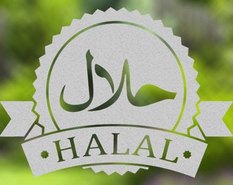 HALAL MAT GLAS Geëtste Sticker Decal Vinyl Fanlight Huis Raamdeur