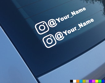 2x INSTAGRAM GEPERSONALISEERDE handgrepen autosticker sticker venster bumper nieuwigheid