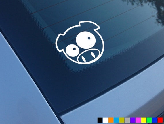 Devil Pig Horns JDM Rally Vinyl Sticker Decal - Choose Size & Color - Drift Race