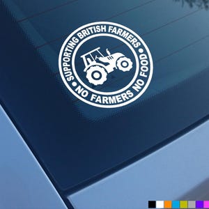 SUPPORTING BRITISH FARMERS Stickers Decals Bumper Window Vinyl Laptop Van Funny