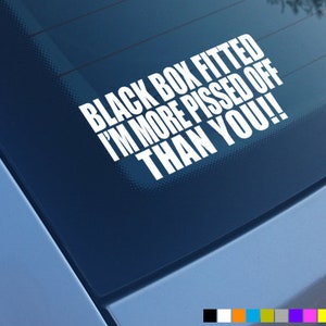 BLACK BOX FITTED Funny Car Sticker Decal Vinyl Young Driver Bumper Window