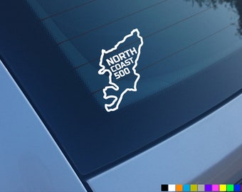 NC500 NORTH COAST 500 Car Sticker Outline Scotland Decal Vinyl Bumper Window Funny Novelty