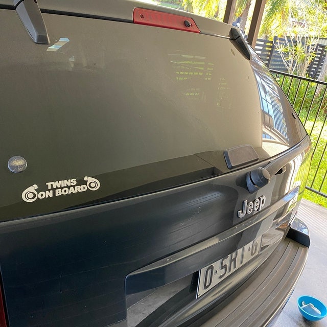 TWINS ON BOARD Car Sticker Funny Decal Vinyl Bumper Window Funny Jdm ...