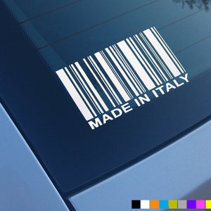 MADE IN ITALY Funny Car Stickers Decals Vinyl Window Fiat Alfa Romeo Novelty