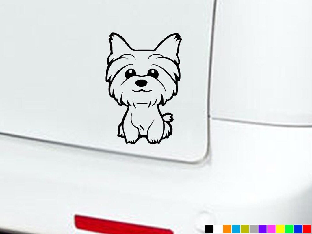 YORKIE YORKSHIRE TERRIER Dog Stickers Decals Window Vinyl Laptop Van ...