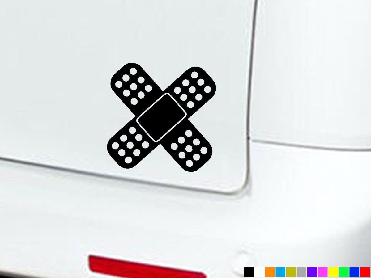 Pflaster Aufkleber Auto Sticker Größe 👉 10cm, verschiedene Farben möglich!