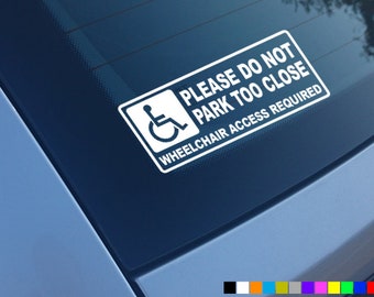 Autocollants Stickers Accès aux Handicapés par lot de 10-20 50 ou 100 