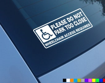 thumbnail image 2 of Wheelchair Access Required Car Sticker Decal | Glossy Finish | Universal Fit For Window Or Door | Blue Badge Style 2 of 6