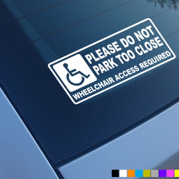 WHEELCHAIR ACCESS REQUIRED Car Sticker Decal Window Door Disabled Blue Badge