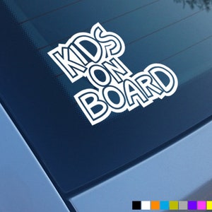 KIDS ON BOARD 車用ステッカー デカール ビニール バンパー ウィンドウ 面白い
