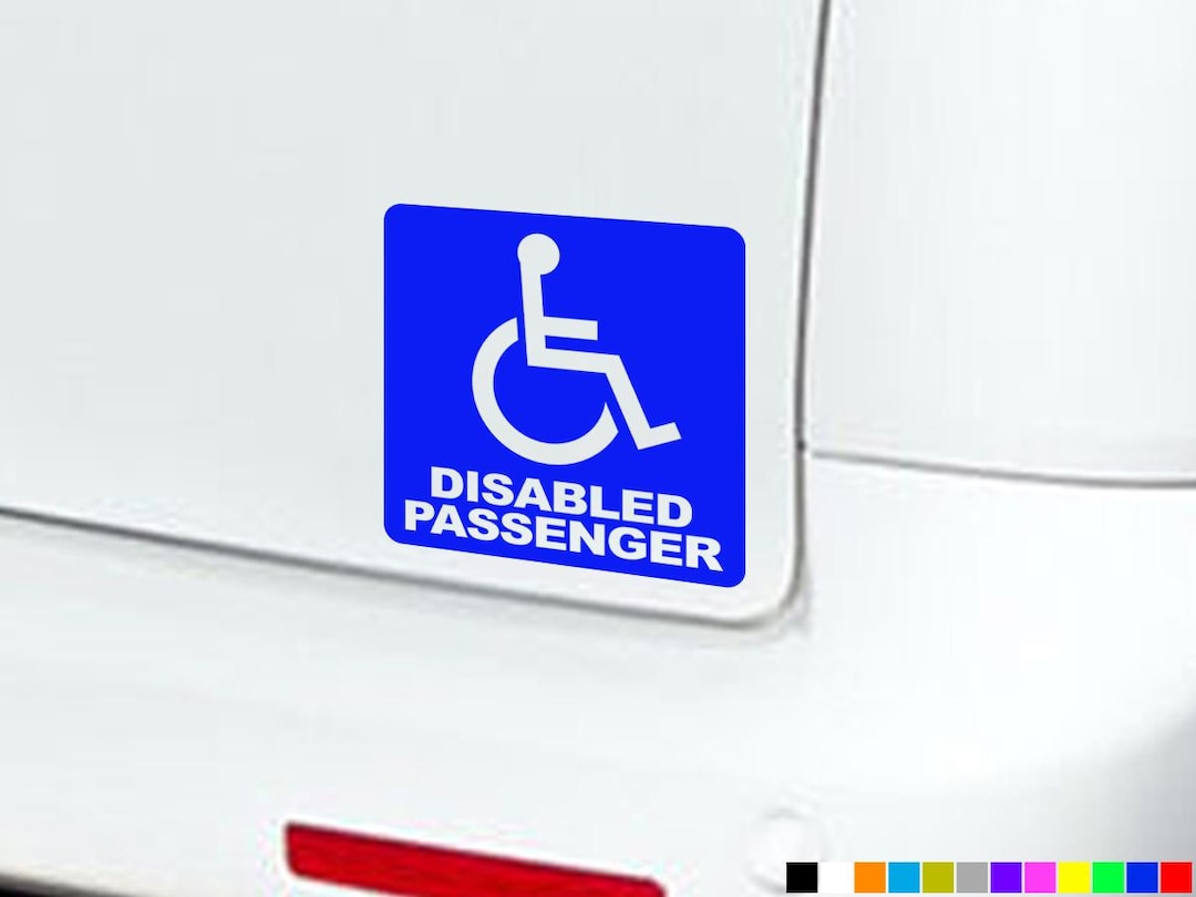 DISABLED PASSENGER CAR Stickers Decals Bumper Window Access Required ...