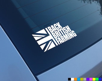BACK BRITISH FARMING Farm Stickers Decals Bumper Window Vinyl Laptop Van Funny