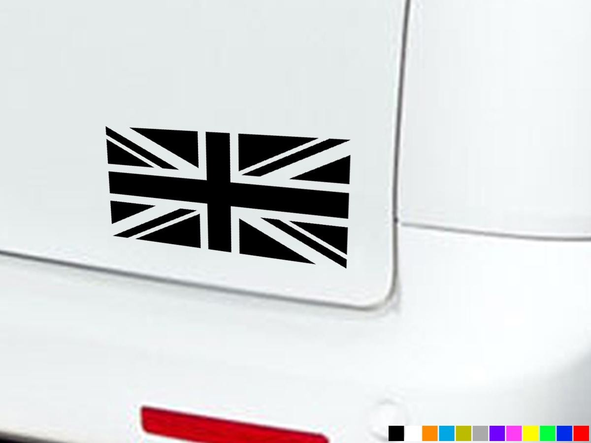 Stika.co 2 Adesivi Per Targa Auto – Bandiera Del Regno Unito Union Jack In Vinile – Dimensioni 104 X 40 Mm – Riflettenti - 3
