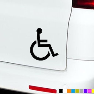 DISABLED LOGO WHEELCHAIR Car Sticker Decal Window Door Disabled Blue Badge Access