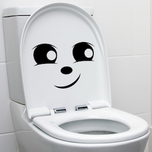 Sticker Fun Abattant Toilette, 'Put Me Down' Stickers WC Décor  d'autocollants muraux de salle de bain Smiley Face (paquet de 6) :  : Cuisine et Maison