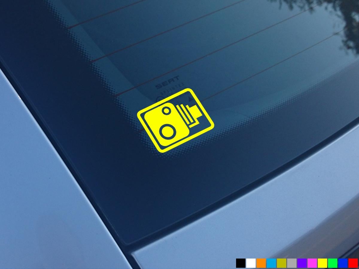 4 Pcs) In Car Camera Recording Stickers Dash Cam Video On Board Bumper - Foto 9