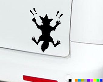 COYOTE WOLF SPLAT Funny Car Stickers Decals Bumper Window Vinyl Laptop Van Ouch Dent