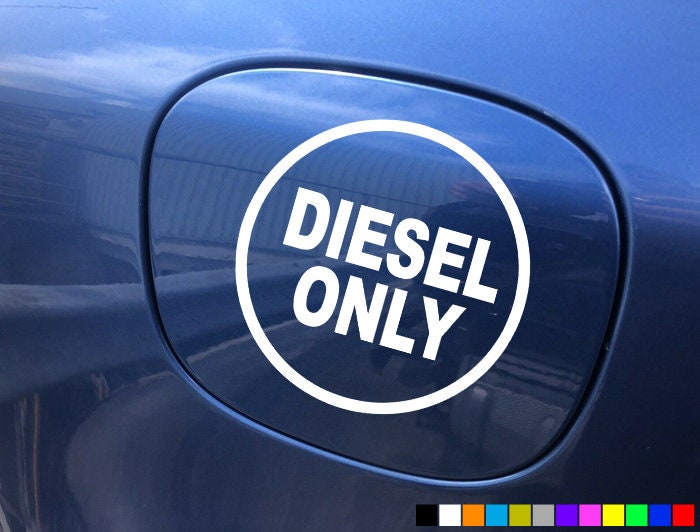 DIESEL ONLY Fuel Filler Cap Car Sticker Decal Vinyl Bumper Etsy