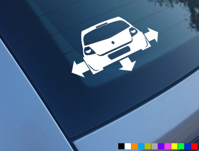 8pcs Car Racing Stickers For Renault Clio 2 3 4 Mk2 Mk3 Mk4 Auto