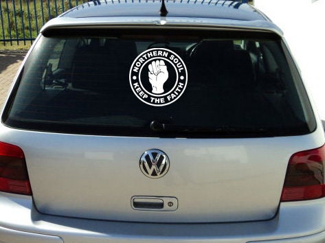 2x Northern Soul 'Keep The Faith' Vinyl Stickers – Car Scooter Laptop Decals