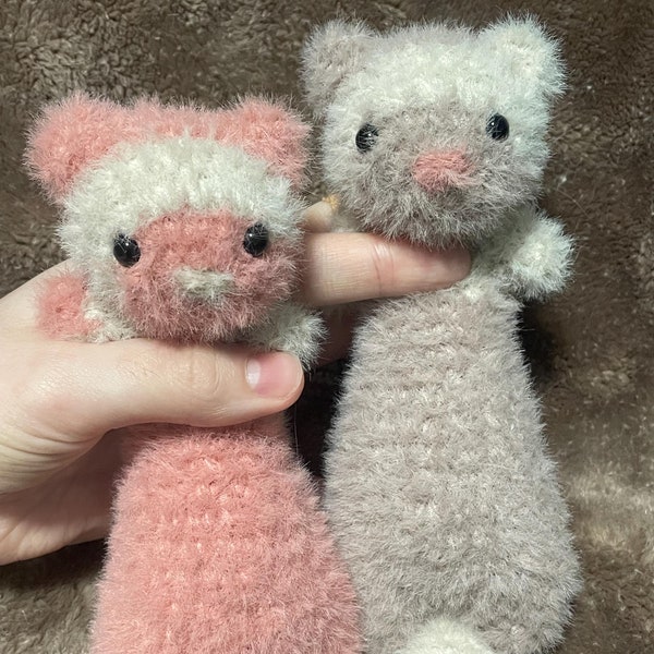 Crochet Ferret Amigurumi Plushie