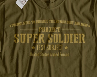 Project Super Soldier T-Shirt | Captain America, Marvel Fan Gift