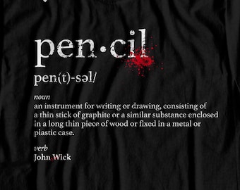 John Wick Pencil Shirt: Baba Yaga Keanu Reeves Fan Gift