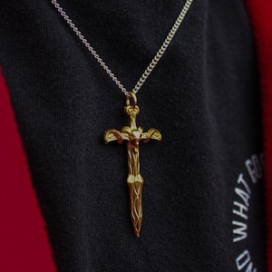 Xiphos Sword Pendant | Sterling Silver Gothic Jewelry | Alternative Statement Necklace for Men and Women