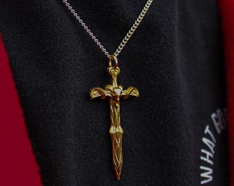 Actaeon's Xiphos-hanger | Sterlingzilveren mythologiesieraden | Op Artemis geïnspireerde ketting op Griekse god